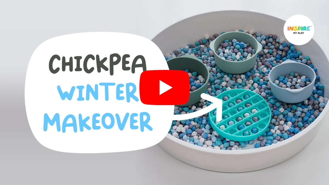 Winter Chickpea Sensory Play