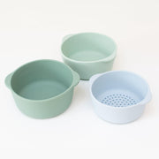 Three silicone bowls